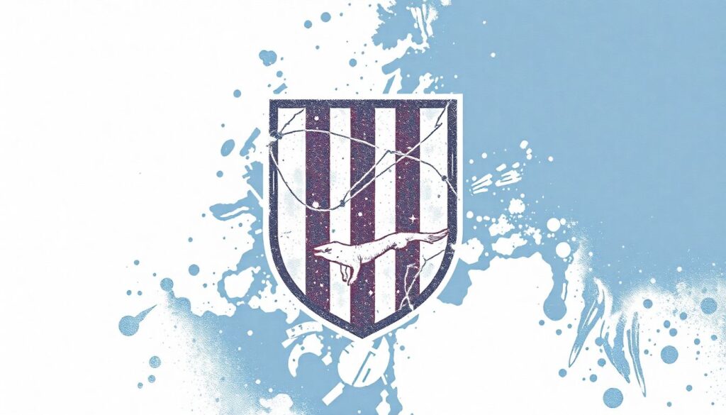 Формирование визуального образа клуба на трибунах: цвета, баннеры, флаги - иллюстрация