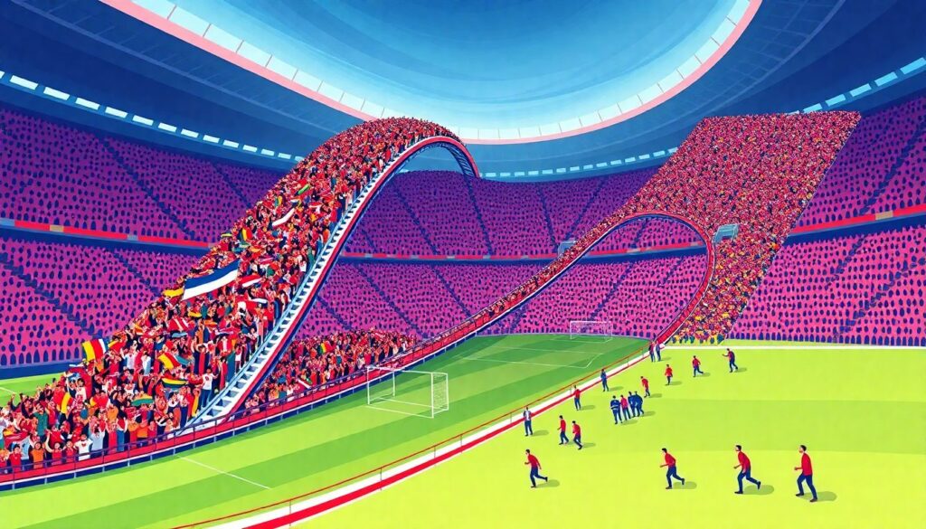 Как изменяется поведение болельщиков в зависимости от результатов команды - иллюстрация