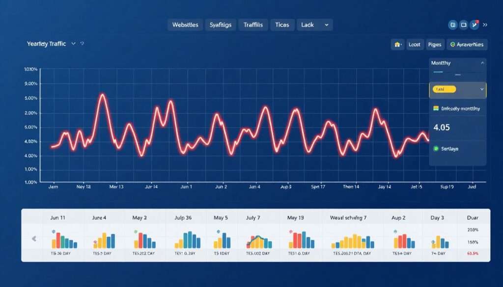 Статистика посещаемости: сезонные пики и спады по месяцам - иллюстрация