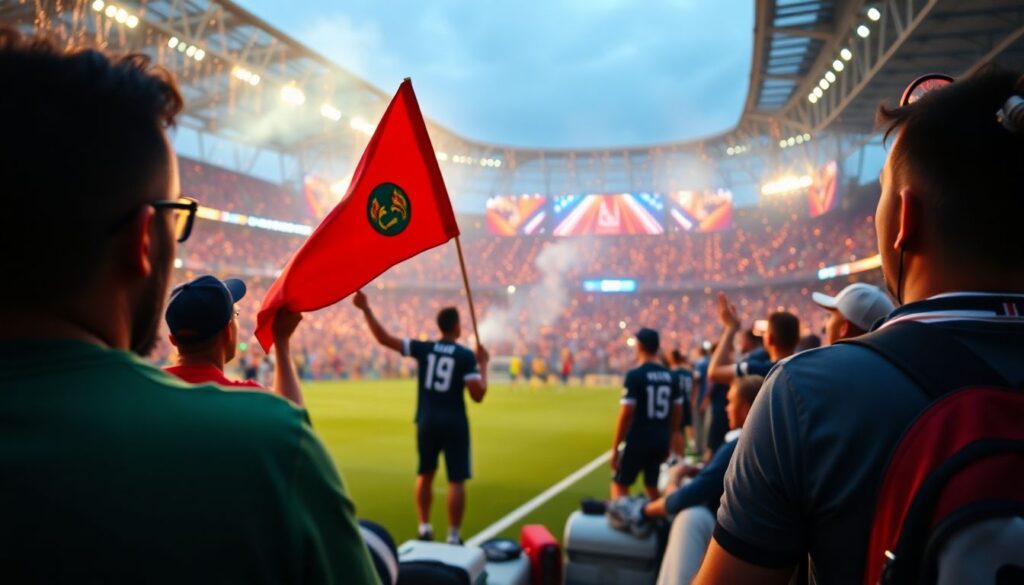 Футбольные фанаты и их влияние на городскую культуру - иллюстрация