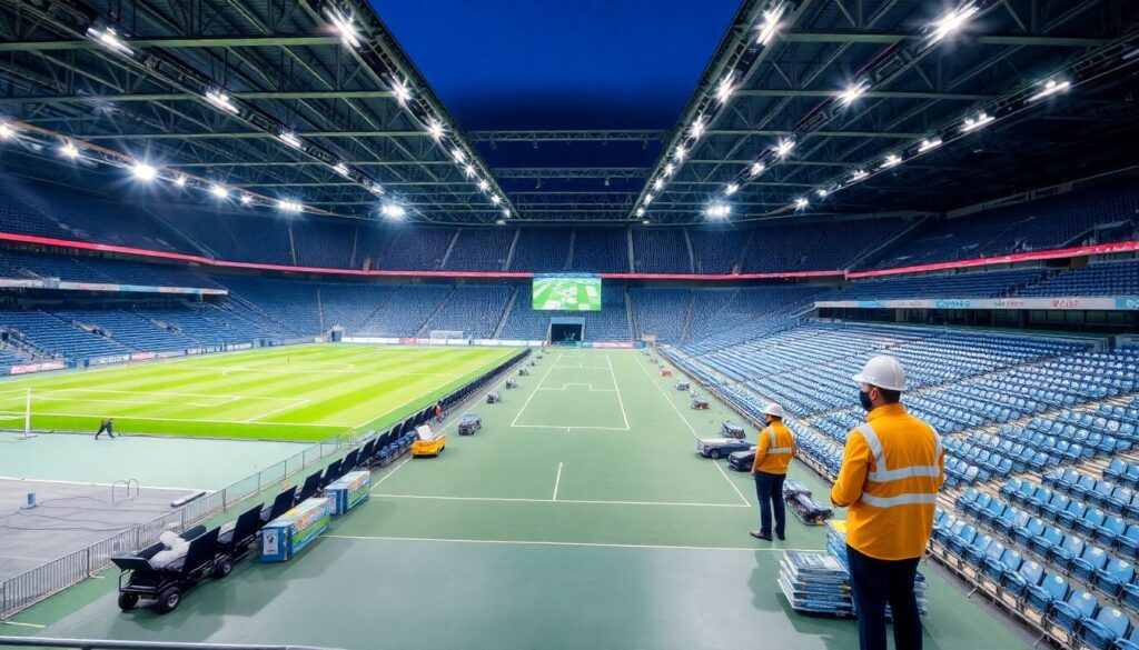 Как подготовить арену к матчу: подготовка трибун и безопасность - иллюстрация