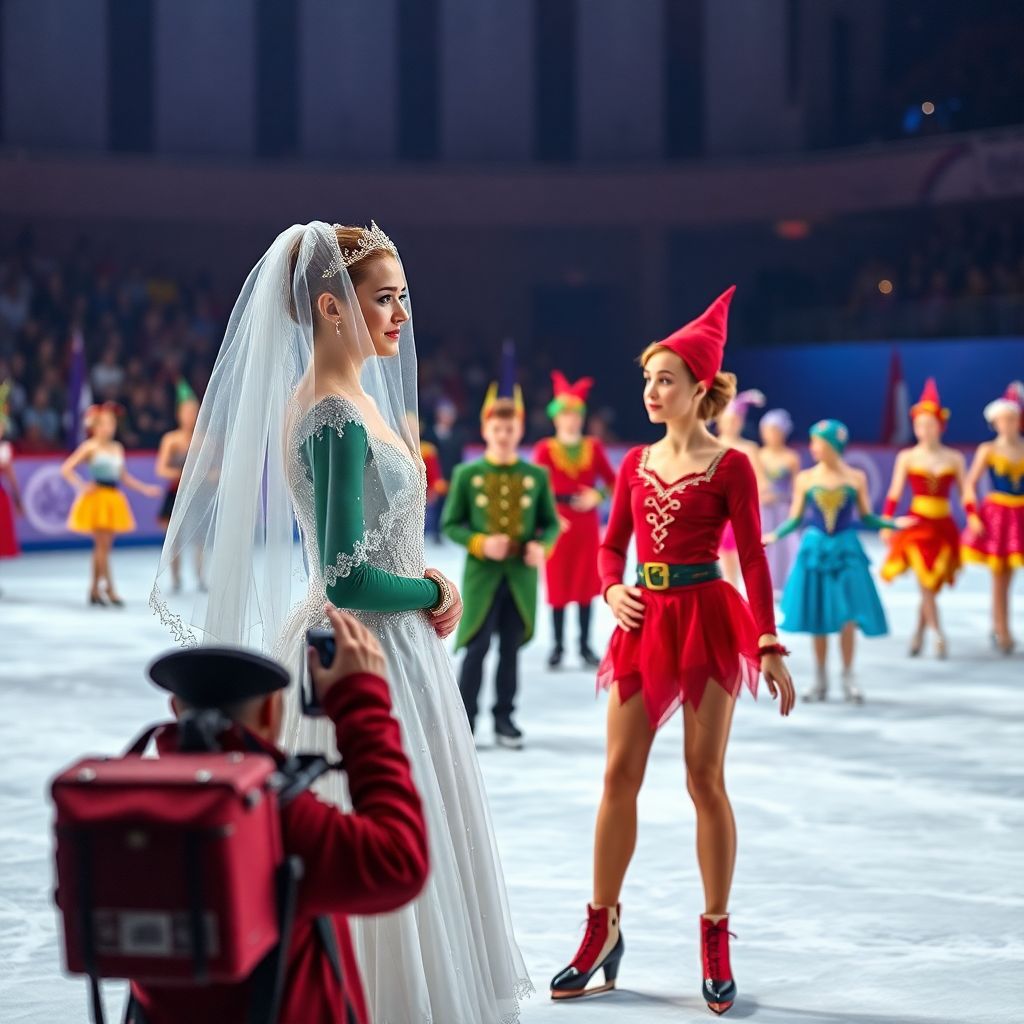 Фото со съемок «Ледникового периода»: Загитова в фате и эльф Туктамышевой